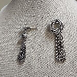 Vintage Emmons Silver Tassel Stick Pin